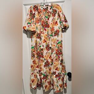 Umgee Multicolor Floral‎ Midi Dress